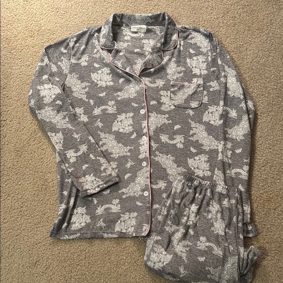 Laura Ashley Gray and White Pajamas - Picture 2 of 5